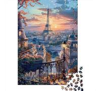 1000 Piece Jigsaw Puzzle for Adults Paris Eiffel Tower Sunset-5 Jigsaw for Adults Family Game Difficult Challenge Birthday And Unique Gifts 70x50cm/1000pcs