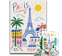 1000 Piece Jigsaw Puzzle for Adults, Paris France Travel Wall Art | Choose a mindful activity for adults around the table for relaxed downtime.