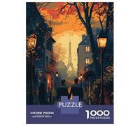 1000 Piece Jigsaw Puzzle for Adults Parisian Romance Puzzles for Adults Fun Games Precision Cutting Difficult And Challenge 38x26cm/1000pcs