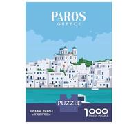 1000 Piece Jigsaw Puzzle for Adults Paros Greece And The City Puzzles for Adults Relaxing Games Pattern Assembly for Is Ideal As A Gift 38x26cm/1000pcs