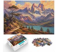 1000 Piece Jigsaw Puzzle for Adults, Patagonia Landscape Art Print | For a useful gift beyond Christmas Day: Adult jigsaw puzzle with 1000 pieces works well for shared time during the holidays.