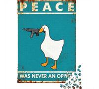 1000 Piece Jigsaw Puzzle for Adults, Peace Was Never An Option Goose