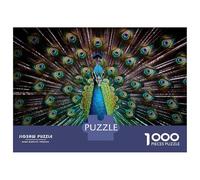 1000 Piece Jigsaw Puzzle for Adults Peacock Feathers Bird Adult Jigsaw Relaxing Games Perfect Decoration Unique Gifts for Birthday And Christmas 52x38cm/1000pcs