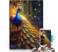 1000 piece jigsaw puzzle for adults Peacock Made of cardboard,for and from 14 years and over Brain Teaser game because it is ideal as a gift for the whole family。size:38x52cm/14.96x20.47inch
