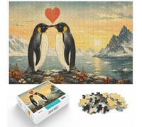 1000 Piece Jigsaw Puzzle for Adults, Penguin Love Mountain Art | For quiet time before New Year, this 1000-piece jigsaw puzzle for adults offers 1000 pieces for the Christmas break.