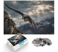1000 Piece Jigsaw Puzzle for Adults, Peregrine Falcon in flight | For a Christmas gift idea for puzzle fans: Adult jigsaw puzzle with 1000 pieces creates puzzle time on colder days.
