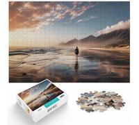 1000 Piece Jigsaw Puzzle for Adults, Person walking on a beach | For cold evenings at home: 1000-piece jigsaw puzzle for adults offers 1000 pieces for the Christmas break.