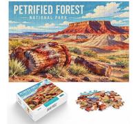 1000 Piece Jigsaw Puzzle for Adults, Petrified Forest National Park Poster | For a useful gift beyond Christmas Day, this adult jigsaw puzzle with 1000 pieces fits long December evenings.