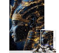 1000 Piece Jigsaw Puzzle for Adults Pharaoh in The Cosmos Brain Teaser Game Presents for Women Toy Wall Decor Birthday Present, Gifts, (38x26cm)