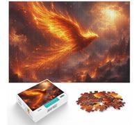 1000 Piece Jigsaw Puzzle for Adults, phoenix bird flying | For rainy days at home, this adult jigsaw puzzle with 1000 pieces gives adult puzzlers a calm activity to return to.