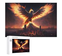 1000 Piece Jigsaw Puzzle for Adults, Phoenix Rising A Fiery Awakening -1