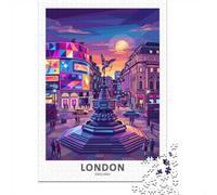 1000 Piece Jigsaw Puzzle for Adults, Piccadilly Circus London at Dusk