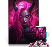 1000 Piece Jigsaw Puzzle for Adults Pink-Haired Demoness Toys Educational Games Stress Relieving Great gifts and toys 26x38cm
