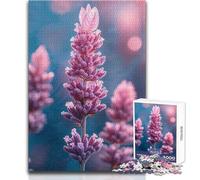 1000 Piece Jigsaw Puzzle for Adults Pink Lavender Flowers Perfect for Calm Leisure Hours High Grade Precise Cut Play Toy Size 38x26cm