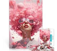 1000 piece jigsaw puzzle for adults Pink Noise Bliss Made of wood Suitable for ages 14 and up Toy Intellectual Game deal as gifts for the whole family 。size：50x75cm/19.68x29.52inch