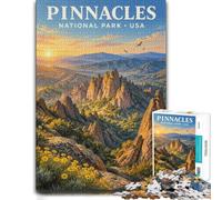 1000 Piece Jigsaw Puzzle for Adults, Pinnacles National Park USA Landscape | For a useful gift beyond Christmas Day: Adult jigsaw puzzle with 1000 pieces gives adults a calm winter activity.