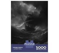1000 Piece Jigsaw Puzzle for Adults Pirate Ship in The Storm Jigsaw Toy Wall Decor Difficult Hard Unique Gifts for Birthday And Christmas 52x38cm/1000pcs