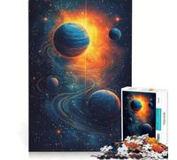 1000 Piece Jigsaw Puzzle for Adults Planets in Space with Rings, DIY Toys, Enhance Memory, Unique Gifts for Birthday And Christmas 50x75cm