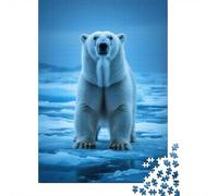 1000-Piece Jigsaw Puzzle for Adults, Polar Bear on Ice, 70x50cm/1000pcs, Shared Puzzle Activity, Quiet Home Time And Time Together