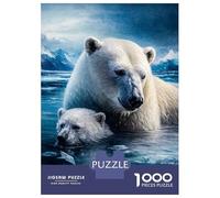 1000 Piece Jigsaw Puzzle for Adults Polar Bears in Icy Waters Puzzles for Adults Family Game A Work of Art Unique Gifts for Birthday And Christmas 52x38cm/1000pcs