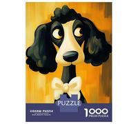 1000 Piece Jigsaw Puzzle for Adults Poodle with Bow Tie Jigsaw Toy Wall Decor Difficult Hard Unique Gifts for Birthday And Christmas 70x50cm/1000pcs