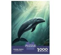 1000 Piece Jigsaw Puzzle for Adults Porpoise Dolphin Underwater Jigsaw Toy Wall Decor Difficult Hard Unique Gifts for Birthday And Christmas 70x50cm/1000pcs