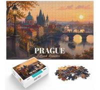 1000 Piece Jigsaw Puzzle for Adults, Prague, Czech Republic Travel | For a festive gift with screen-free appeal, this 1000-piece jigsaw puzzle for adults fits long December evenings.