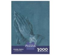 1000 Piece Jigsaw Puzzle for Adults Praying Hands Drawing Teenager Puzzles Toy Wall Decor Presents for Women Unique Gifts for Birthday And Christmas 38x26cm/1000pcs
