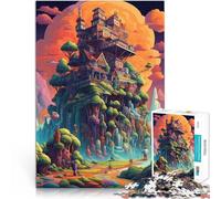 1000 Piece Jigsaw Puzzle for Adults Psychedelic Art Games Toys Gift 26x38cm with Matching Poster and Trivia Sheet for and Age 14