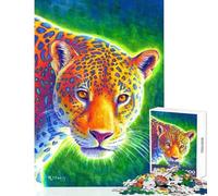 1000 Piece Jigsaw Puzzle for Adults Psychedelic Jaguar Educational Games For Family Fun Toy Wall Decor Enhance Love between Couples (38x26cm)