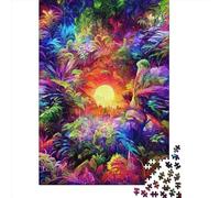 1000 Piece Jigsaw Puzzle for Adults Psychedelic_Jungle Puzzles 1000 Pieces Paper Board Jigsaw- Relax Puzzles Games-Brain Teaser Puzzle 1000pcs (38x26cm)