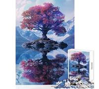 1000 Piece Jigsaw Puzzle for Adults Psychodelic Strong Tree Toy Wall Decor Great Gift for Games Impossible Game Parent-child Interaction size 38x52cm