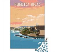 1000-Piece Jigsaw Puzzle for Adults, Puerto Rico San Juan, 52x38cm/1000pcs, Winter Indoor Activity, Quiet Evening Leisure And Time at Home