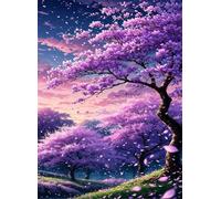 1000 Piece Jigsaw Puzzle for Adults Purple Landscape Flowers - Fun Challenges & Brainteasing Adult Jigsaws - Puzzle Games 1000 Piece