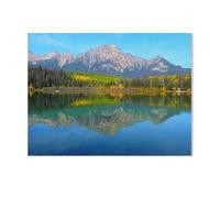 1000 Piece Jigsaw Puzzle for Adults,Pyramid Lake in Jasper National Park,Paper Puzzle - for Adults Teens Educational Toys Gifts(38x26cm)-Y43