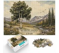 1000 Piece Jigsaw Puzzle for Adults, Quaking Aspen State Tree of Utah
