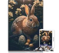 1000 Piece Jigsaw Puzzle for Adults Rabbit in The Garden Perfect for Calm Leisure Hours High Grade Precise Cut Play Toy Size 50x75cm