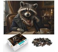 1000 Piece Jigsaw Puzzle for Adults, Raccoon in historical attire