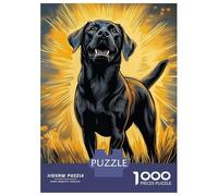 1000 Piece Jigsaw Puzzle for Adults Radiant Black Labrador Portrait Jigsaw for Adults Relaxing Games Stress Reliever Birthday And Unique Gifts 70x50cm/1000pcs