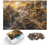 1000 Piece Jigsaw Puzzle for Adults, Radiant Mountain Sanctuary | For classic jigsaw enjoyment, this adult jigsaw puzzle with 1000 pieces works well for longer puzzle sessions.