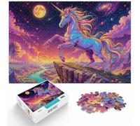 1000 Piece Jigsaw Puzzle for Adults, Rainbow Unicorn Cosmic | For a useful gift beyond Christmas Day: Adult jigsaw puzzle with 1000 pieces works well for shared time during the holidays.
