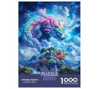 1000 Piece Jigsaw Puzzle for Adults Rainbow Wolf in The Clouds Adult Jigsaw Puzzle Toy Wall Decor Precision Cutting Unique Gifts for Birthday And Christmas 52x38cm/1000pcs