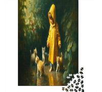 1000-Piece Jigsaw Puzzle for Adults, Rainy Day Adventure with Kittens, 38x26cm/1000pcs, Gift for Puzzle Lovers, Family Activity And Couples And Families