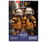 1000 Piece Jigsaw Puzzle for Adults Rainy Day Duck Raincoats Jigsaw for Adults Hands-on Game Improve Memory Birthday And Unique Gifts 38x26cm/1000pcs