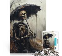1000 Piece Jigsaw Puzzle for Adults Rainy Skeleton Charm Lernspiele Heimdekoration Tolles Geschenk für Spiele52x38cm
