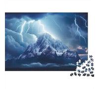 1000 Piece Jigsaw Puzzle for Adults, Rainy Thunder Mountain, 52x38cm/1000pcs, Screen-Free Winter Activity, Home Relaxation And Cosy Evenings