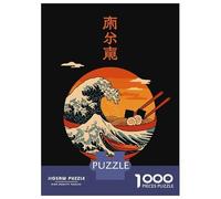 1000 Piece Jigsaw Puzzle for Adults Ramen Wave Japanese Art Adult Jigsaw Relaxing Games Perfect Decoration Unique Gifts for Birthday And Christmas 38x26cm/1000pcs