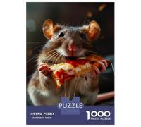 1000 Piece Jigsaw Puzzle for Adults Rat Pizza Jigsaw Toy Wall Decor Difficult Hard Unique Gifts for Birthday And Christmas 70x50cm/1000pcs