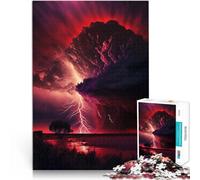 1000 Piece Jigsaw Puzzle for Adults “Red apocalyptic storm” Made of wood,for age 14 years and over wall decoration Unique Birthday size:50x75cm/14.96x20.47inch