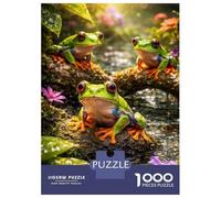 1000 Piece Jigsaw Puzzle for Adults Red-eyed Tree Frogs in A Lush Forest Puzzles for Adults Toy Wall Decor Presents for Women Difficult And Challenge 52x38cm/1000pcs
